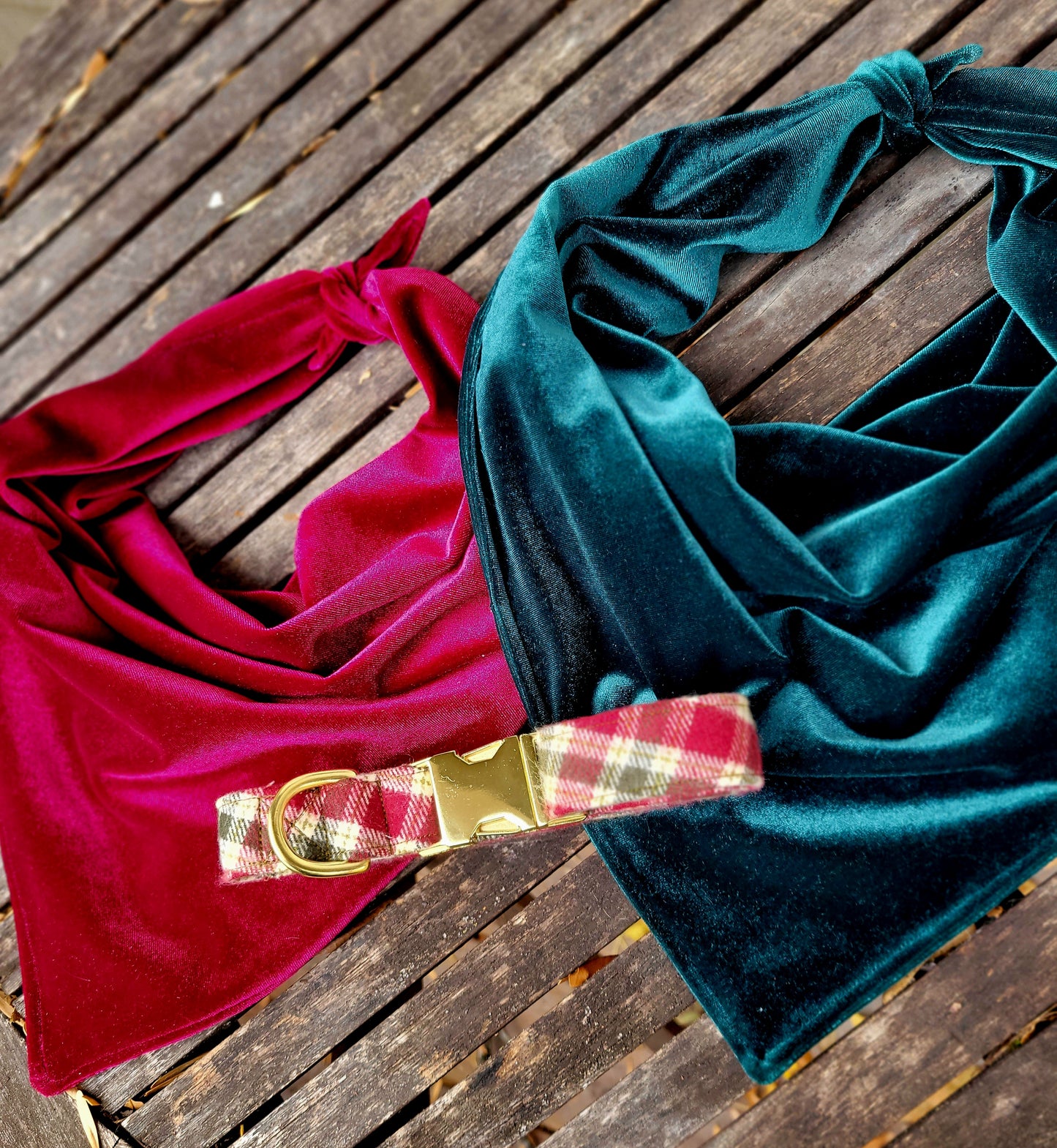 Holiday Plaid Dog Collar