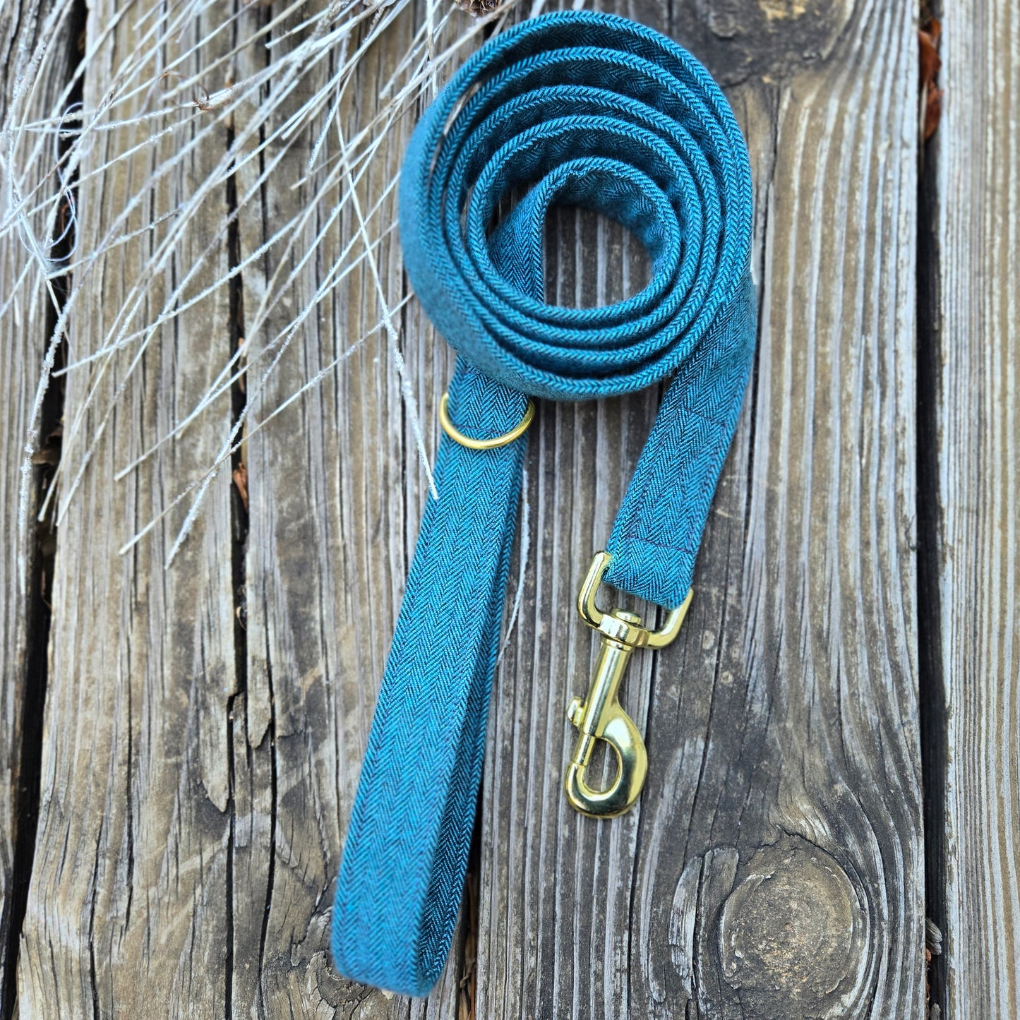 Ocean Herringbone Dog Leash