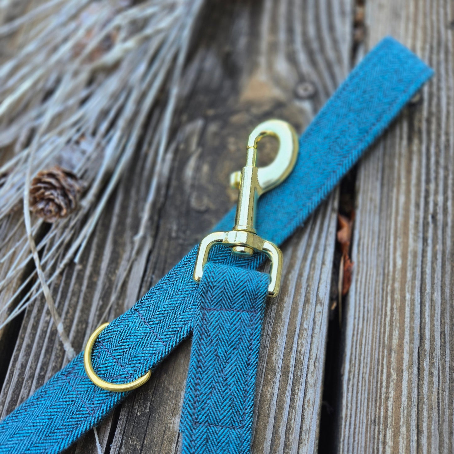 Ocean Herringbone Dog Leash