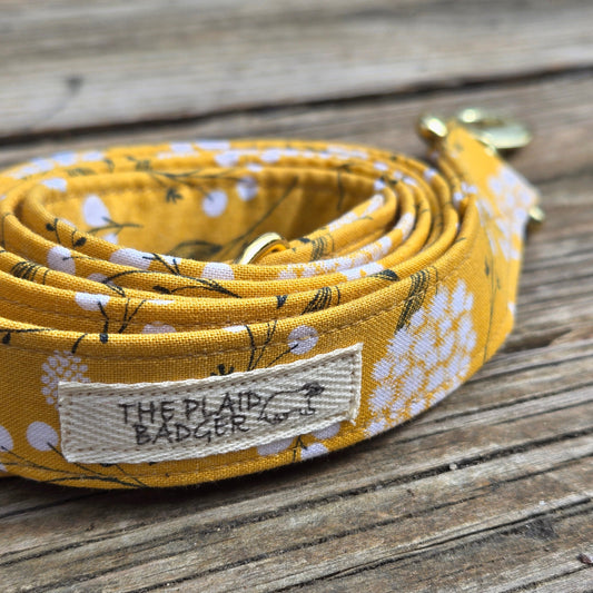 Mustard Floral Dog Leash