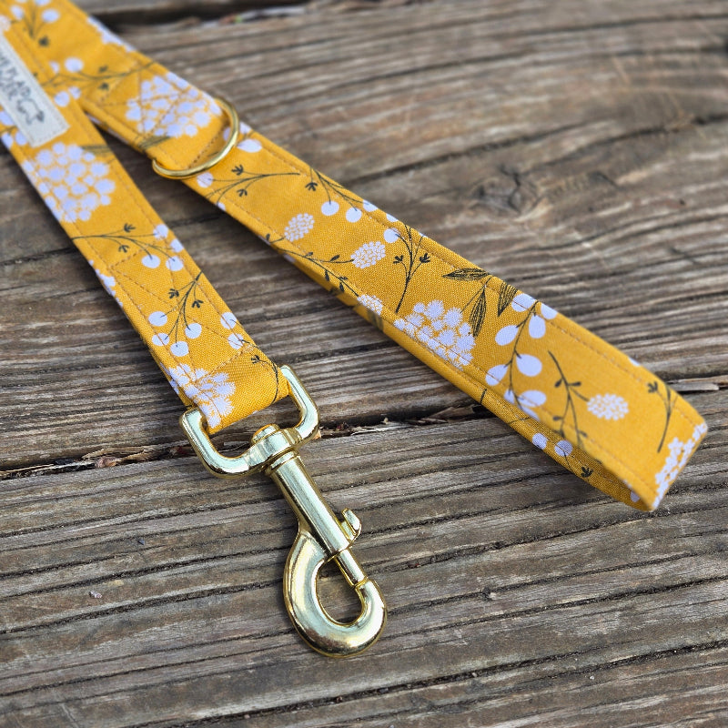 Mustard Floral Dog Leash