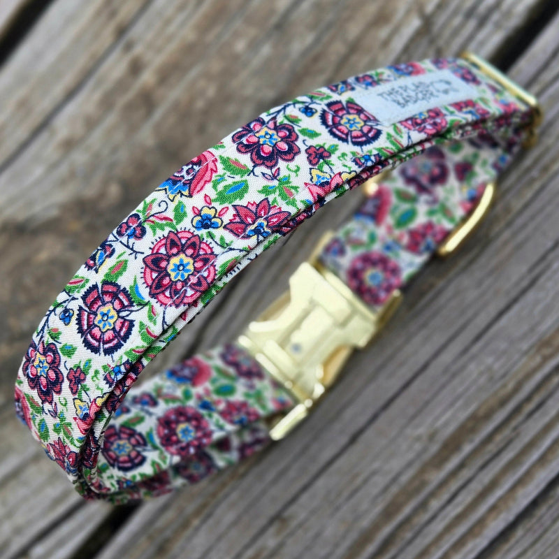 Multicolor Dianthus Dog Collar