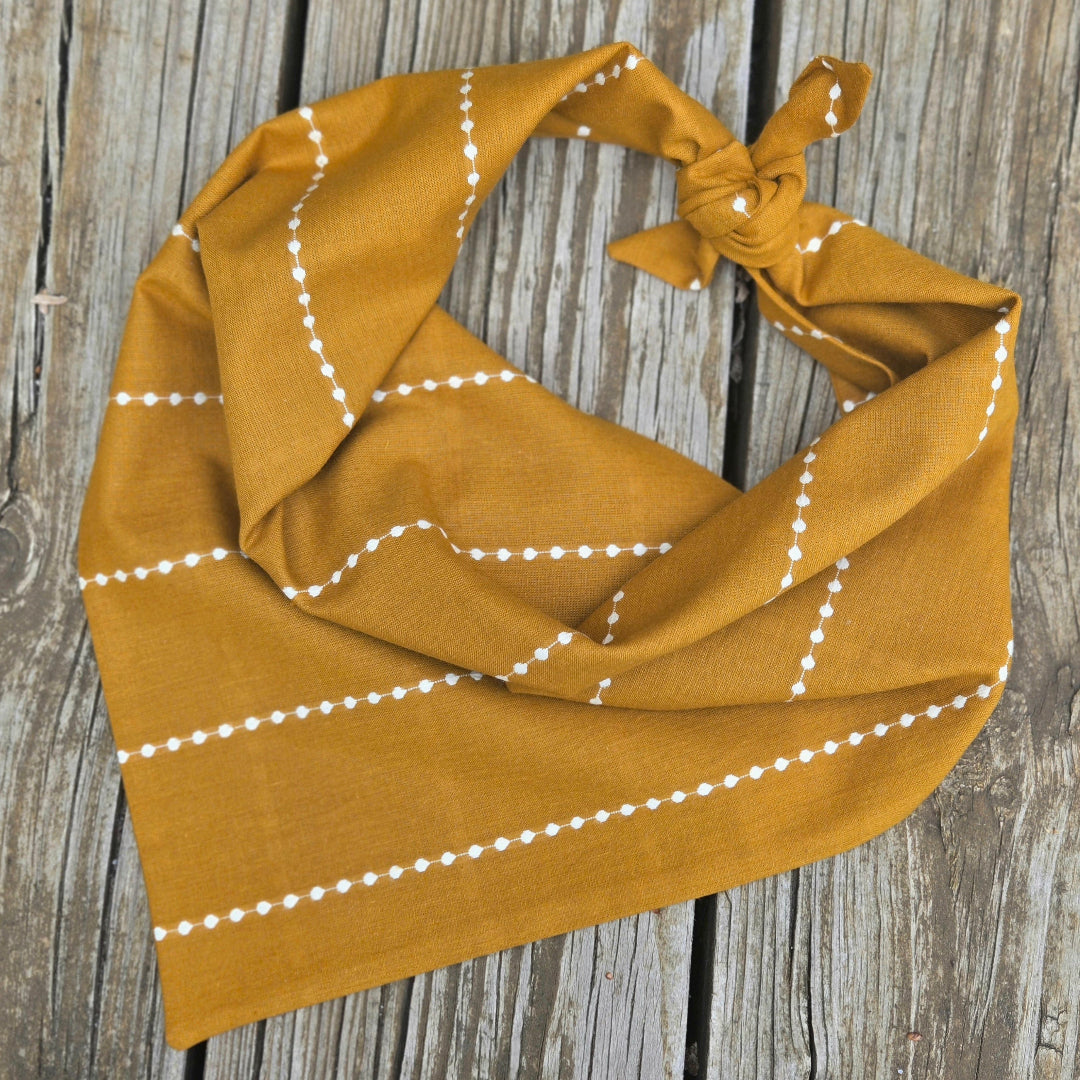 Mustard Woven Dog Bandana