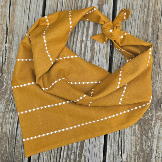 Mustard Woven Dog Bandana