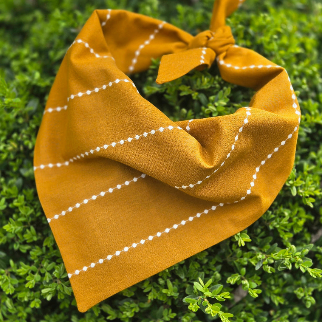 Mustard Woven Dog Bandana