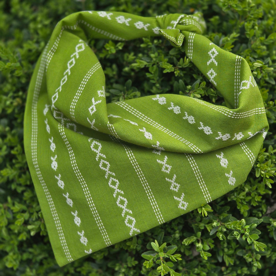 Green Apple Woven Dog Bandana