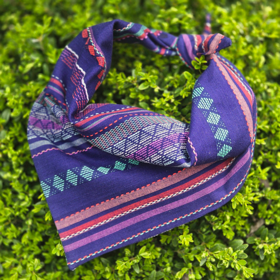 Purple Woven Dog Bandana