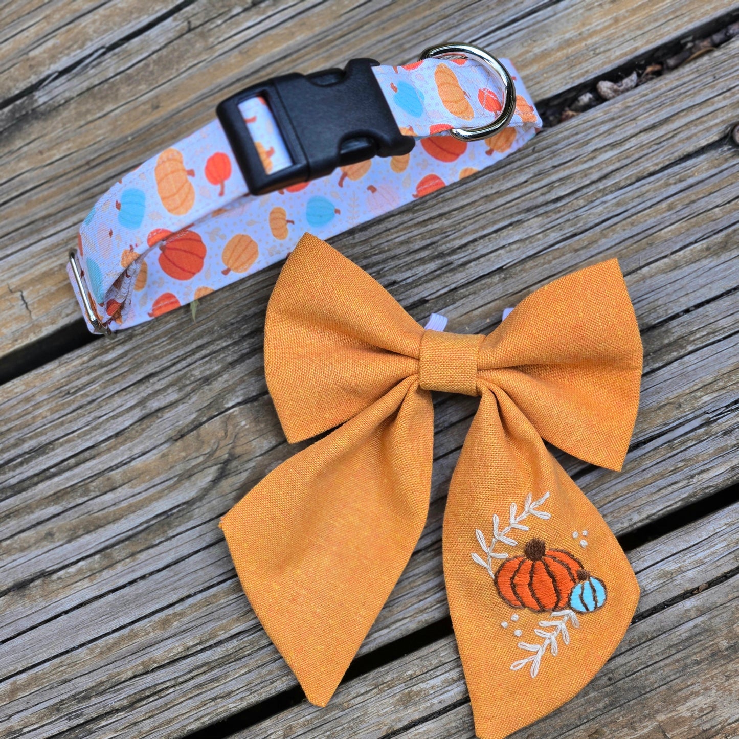 Colorful Pumpkins Dog Collar