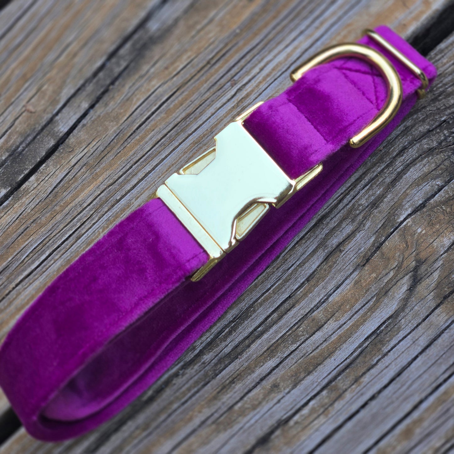 Velvet Dog Collar - Sangria