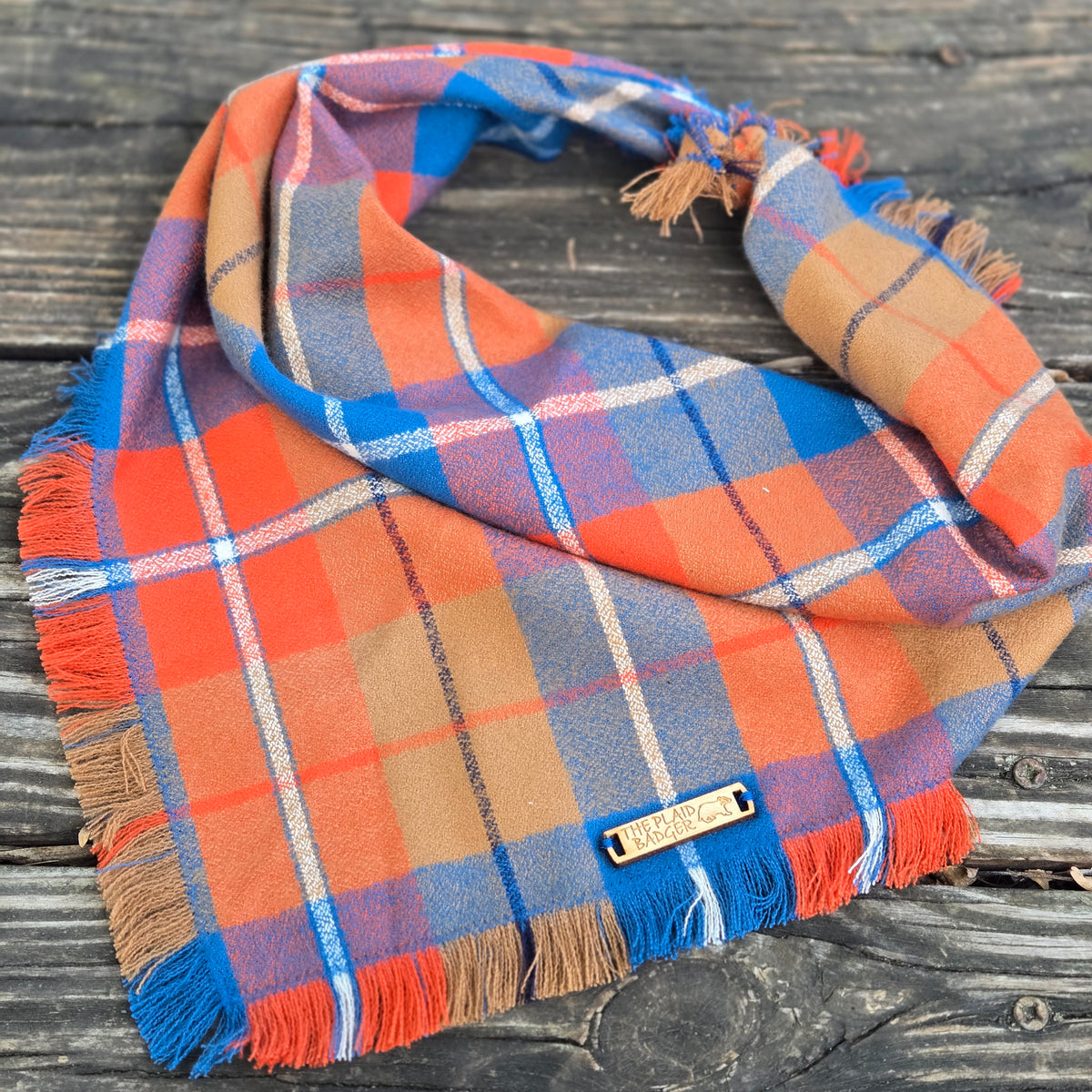 Ember Plaid Dog Bandana