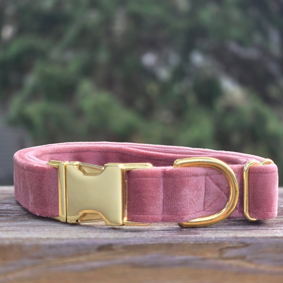 Velvet Dog Collar - Dusty Pink