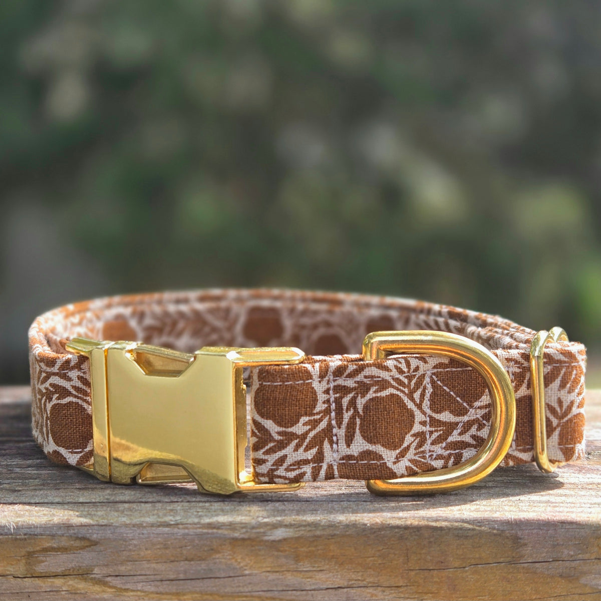 Cocoa Floral Dog Collar