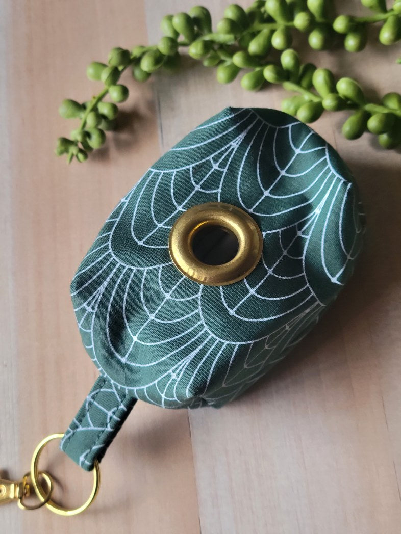 Art Deco Waste Bag Holder - Emerald