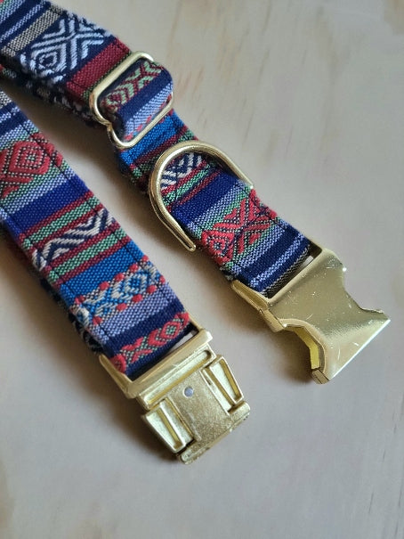Seconds Sale - Bold Multicolor Boho Dog Collar