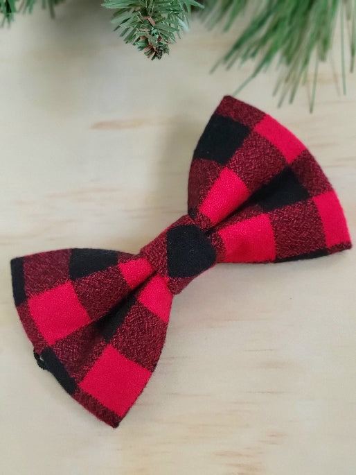 Classic Buffalo Plaid Dog Bow Tie