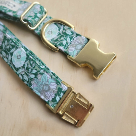 Seconds Sale - Emerald Primrose Dog Collar