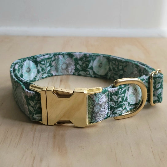 Seconds Sale - Emerald Primrose Dog Collar