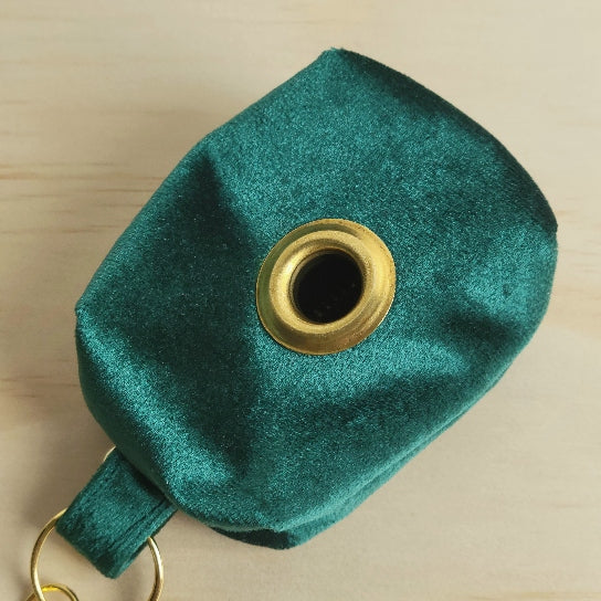 Velvet Waste Bag Holder - Evergreen