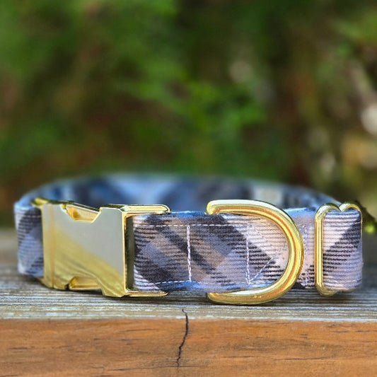Frost Plaid Dog Collar
