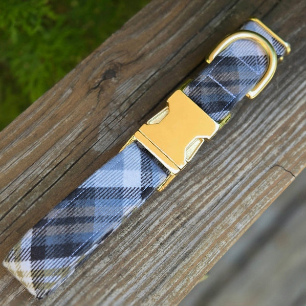Frost Plaid Dog Collar