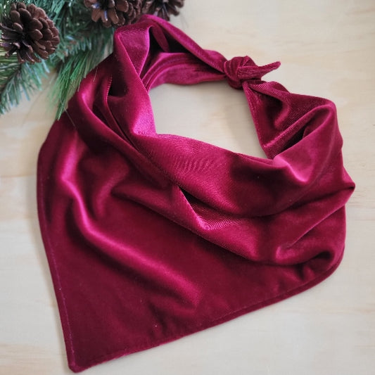 Velvet Bandana - Holly Berry