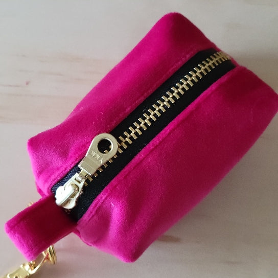 Velvet Waste Bag Holder - Hot Pink