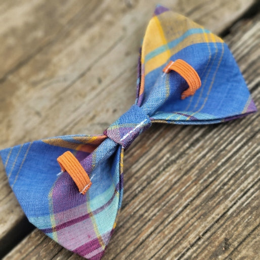 Madras Dog Bow Tie