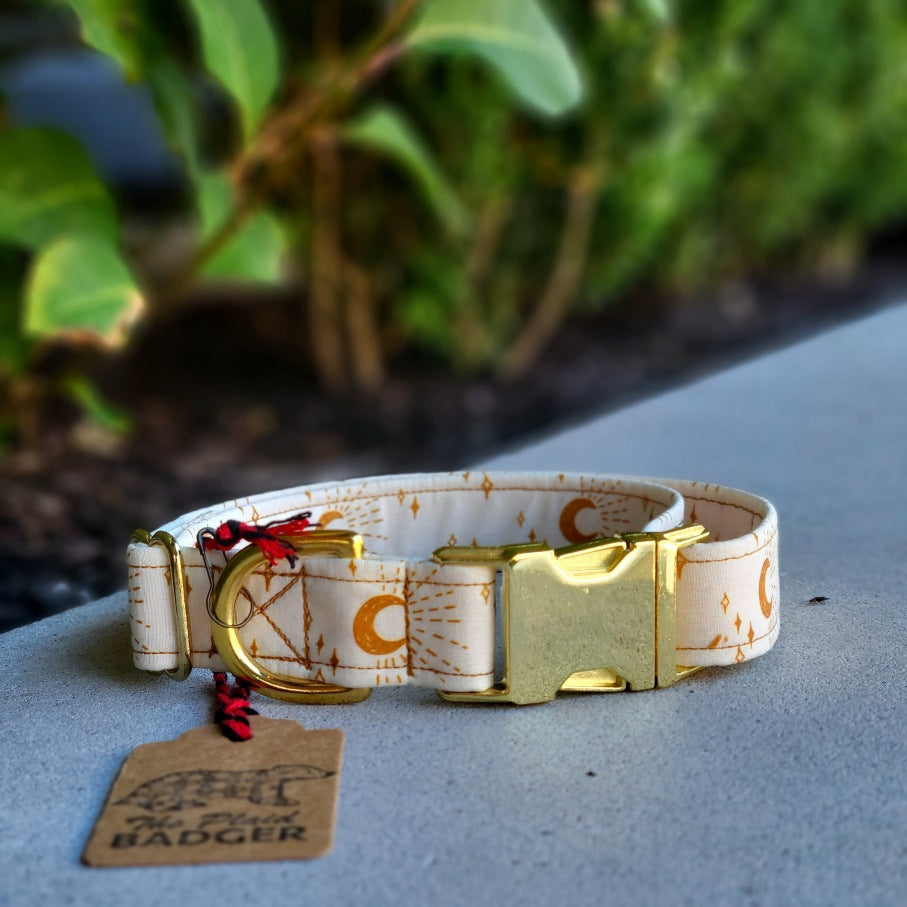 Minimalist Moon Dog Collar