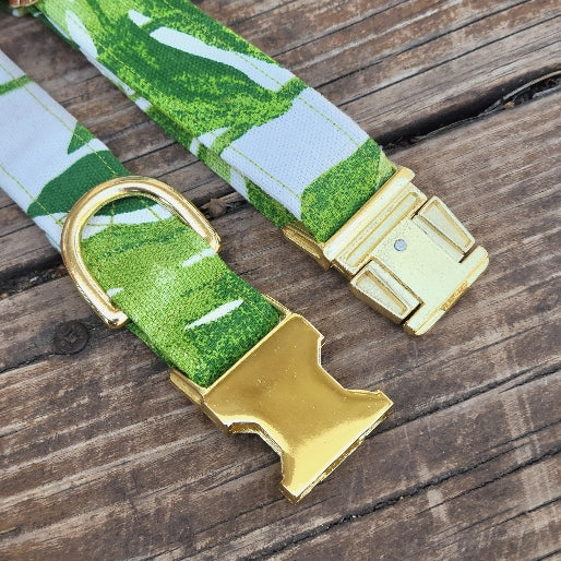 Monstera Canvas Dog Collar