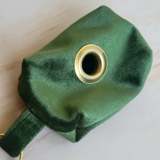 Velvet Waste Bag Holder - Moss