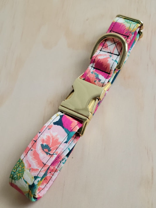Bohemian Rose Dog Collar - Jade