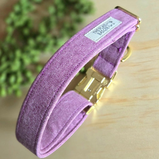 Orchid Linen Dog Collar
