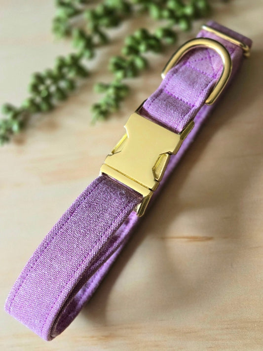 Orchid Linen Dog Collar