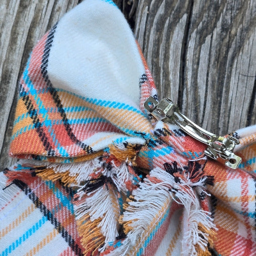 Scarecrow Plaid Hair Bow