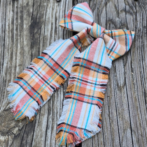 Scarecrow Plaid Hair Bow