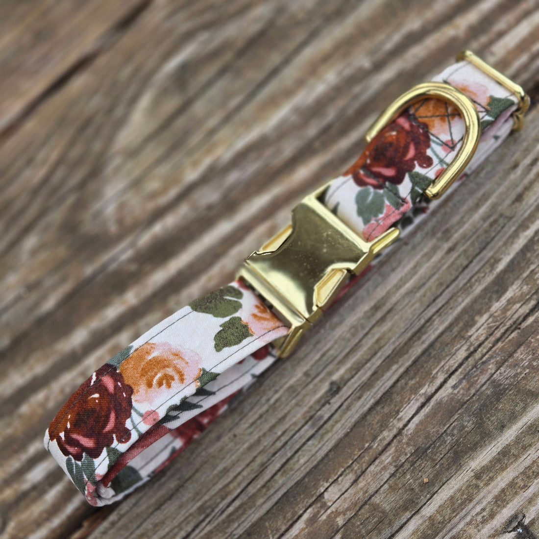 Winter Roses Dog Collar