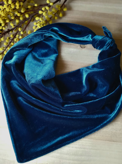 Velvet Bandana - Teal