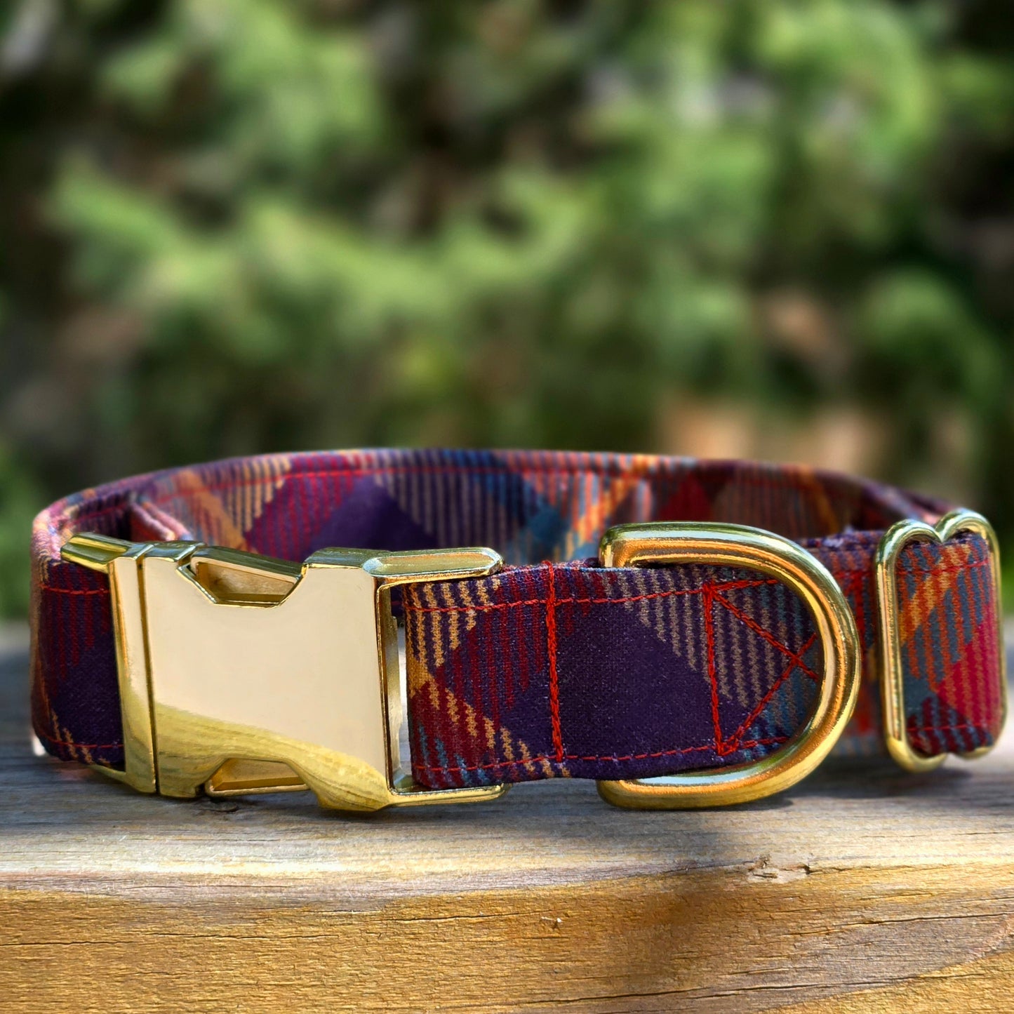 Academia Plaid Dog Collar