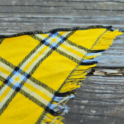 Black and Yellow Plaid Dog Bandana