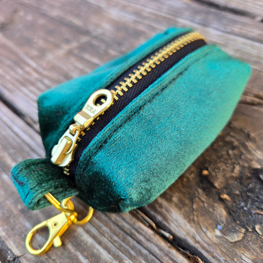 Velvet Waste Bag Holder - Evergreen