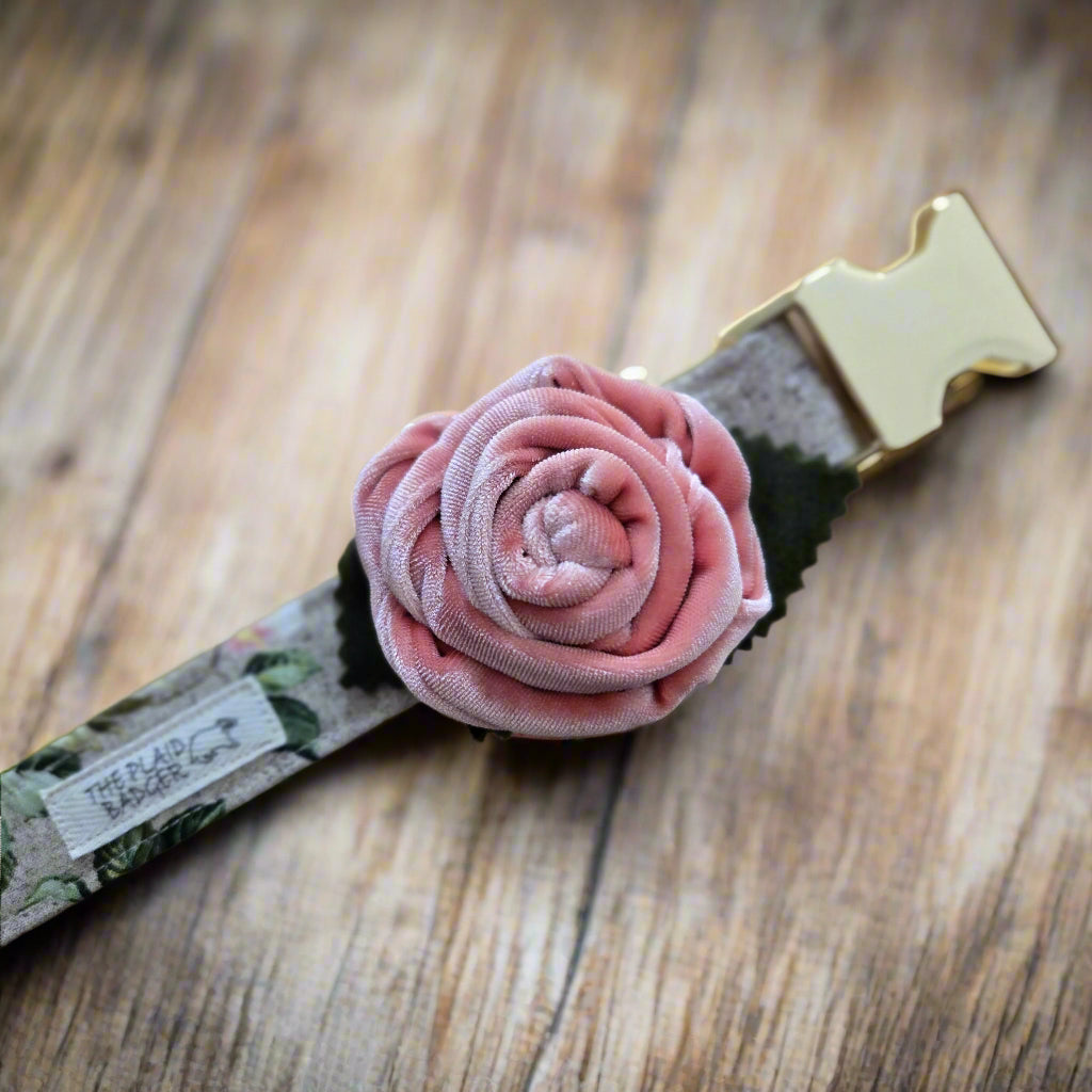 Velvet Rose Collar Accessory