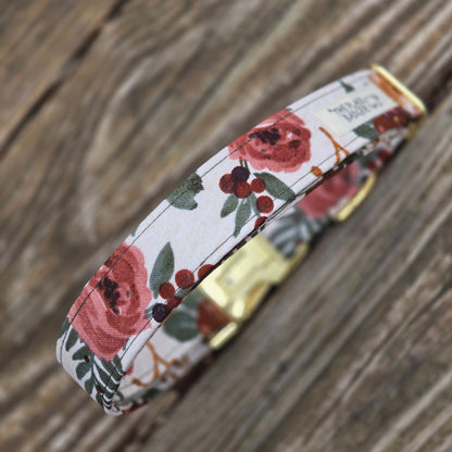 Winter Roses Dog Collar