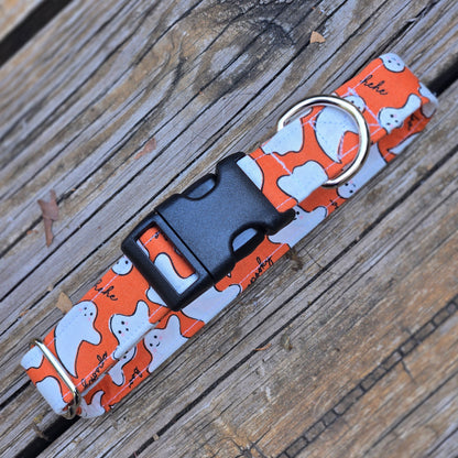 Spooky Ghosts Dog Collar