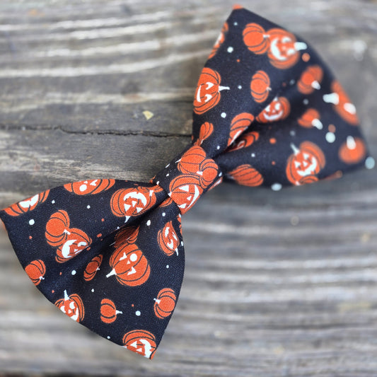 Jack O'Lantern Dog Bow Tie