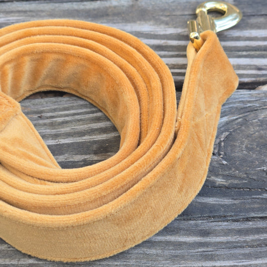 Velvet Dog Leash - Butternut