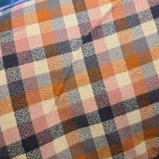 Fall Plaid Dog Bandana- Nutmeg and Rose