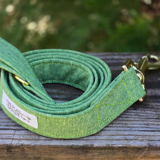 Green Apple Linen Dog Leash