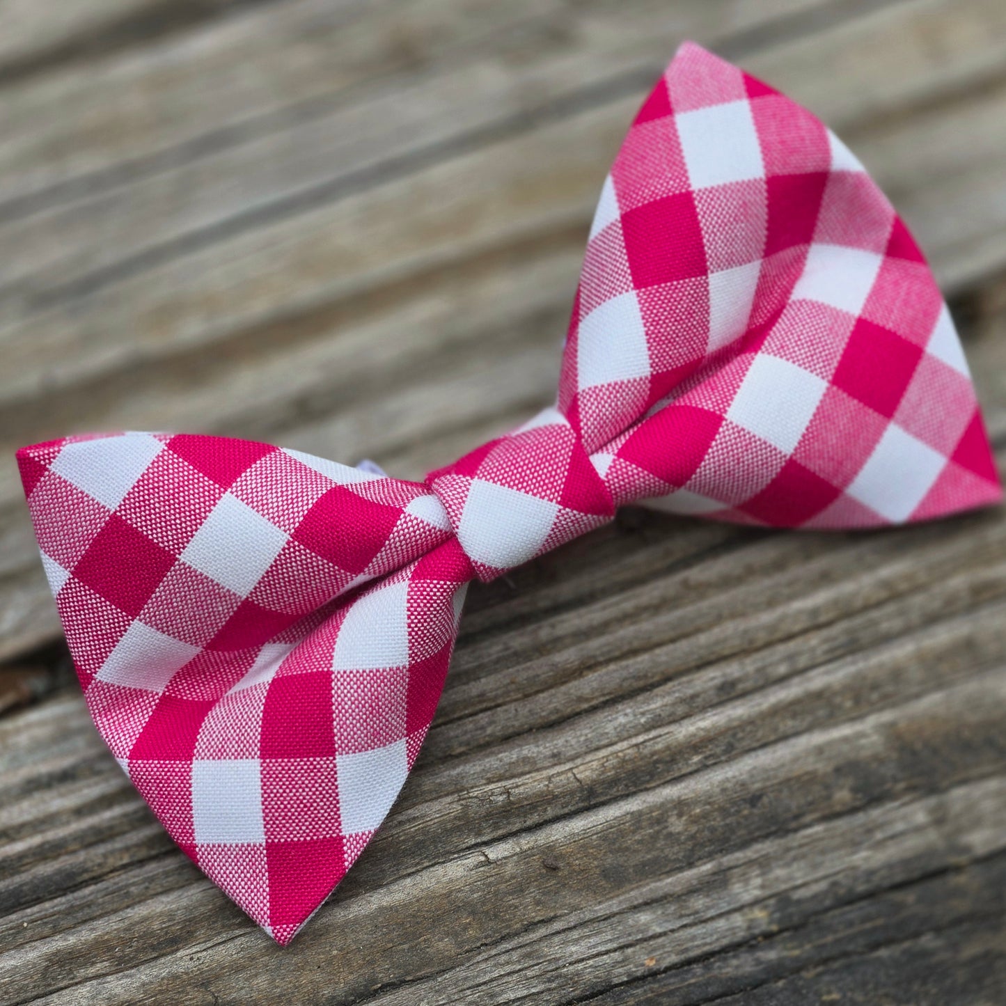 Dragon Fruit Gingham Dog Bow Tie