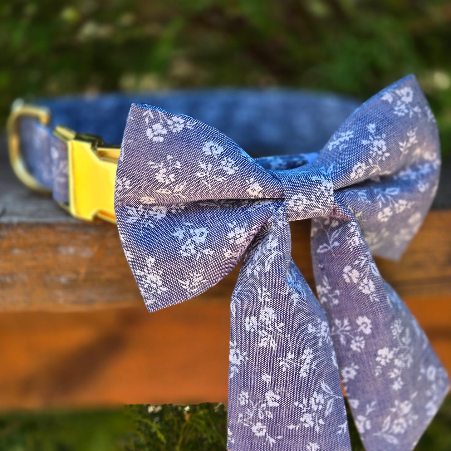 Floral Chambray Dog Collar (Copy)
