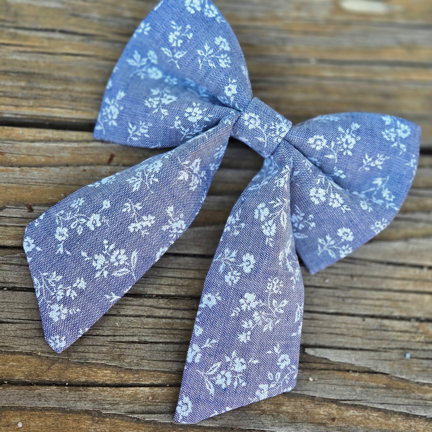 Floral Chambray Dog Collar (Copy)